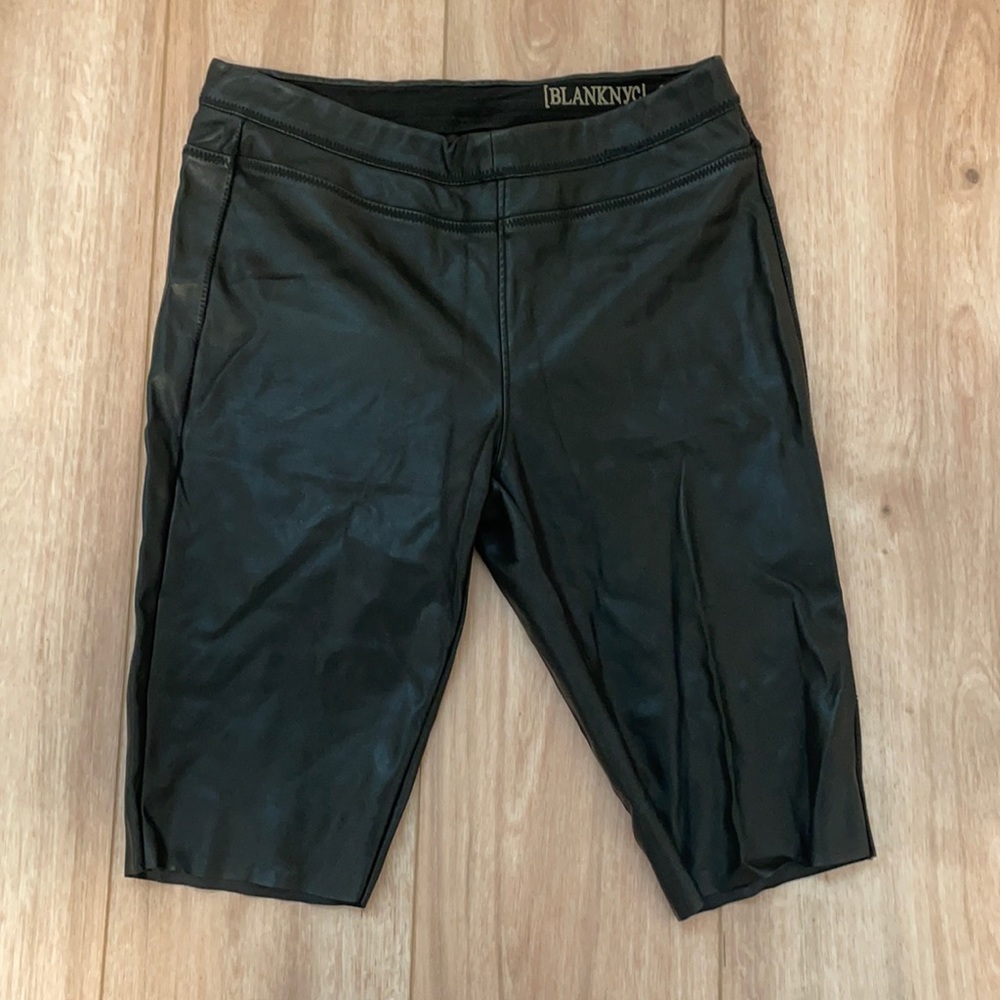 Blank NYC faux leather bike shorts
